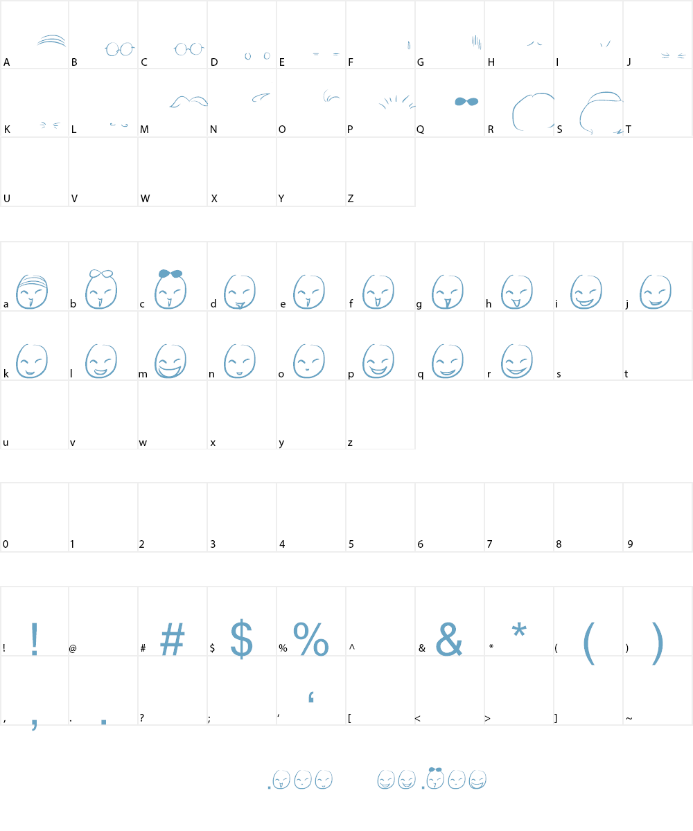 Mini Smile Font Character